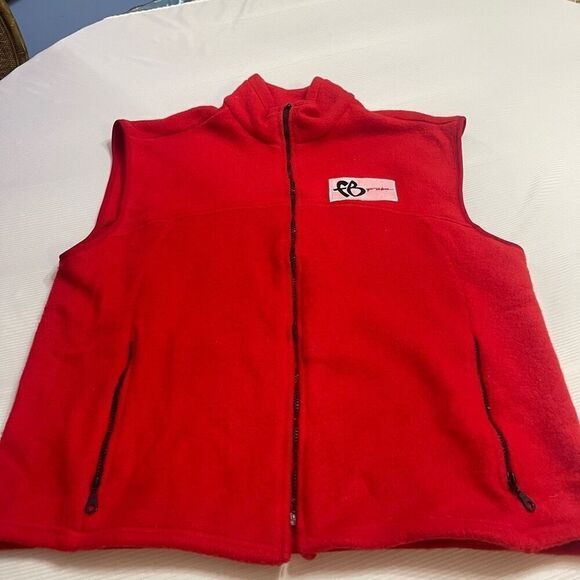 FUBU Red Fleece VTG Y2K Vest Size Large - Picture 1 of 7